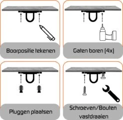 Plafondhaak – Voor Beton En Hout - Hangstoel – Hangmat – Bokszak – RVS – Binnen En Buiten – Ophangsysteem – Ophanghaak – 400KG -Buitentuinwinkel 1200x1173 8