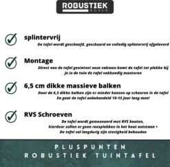Douglas Tuinset - Tuintafel 220 X 90 + Tuinbankje - Stalen X Poten + Tijdelijk Gratis Onderhoudspakket - Inclusief Montage -Buitentuinwinkel 1200x1176 15