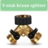 Y Stuk Kraan - Kraan Splitter - Waterverdeler - Buitenkraan - Waterverdeler 2 Weg – Messing - Afzonderlijk Af Te Sluiten -Buitentuinwinkel 1200x1178