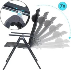 Casaria Tuinstoel Aluminium - 2 Stuks Inklapbaar - Antraciet 26 Casaria Tuinstoel Aluminium - 2 Stuks Inklapbaar - Antraciet -Buitentuinwinkel 1200x1183 12