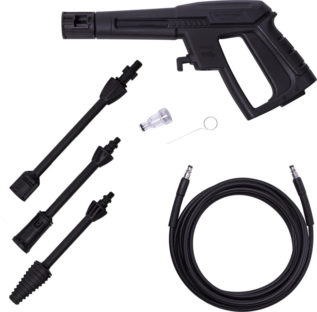 VONROC Hogedrukreiniger V14-1 - 1400W – 110 Bar – 390 L/h – Incl. 5m Slang, Spuitstukken En Accessoires 6 VONROC Hogedrukreiniger V14-1 - 1400W – 110 Bar – 390 L/h – Incl. 5m Slang, Spuitstukken En Accessoires - Afbeelding 4