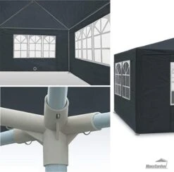 MaxxGarden Partytent - Paviljoen - 3x4m - Incl. Zijwanden - Waterdicht - Antraciet -Buitentuinwinkel 1200x1184 19