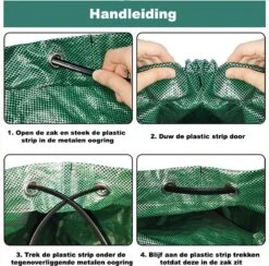 Tuin Afvalzakken - 2 Stuks - Opvouwbare Afvalzak - Tuin Afvalzak - Bladzakken - Waterstotend Tuinafvalzak - 270L -Buitentuinwinkel 1200x1186 8