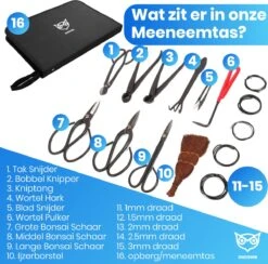 Good2know Bonsai Gereedschap Set – 16 Delig – Bonsai Starters Kit – Bonsai Boompje Verzorgingskit - Tuingereedschap 20 Good2know Bonsai Gereedschap Set – 16 Delig – Bonsai Starters Kit – Bonsai Boompje Verzorgingskit - Tuingereedschap -Buitentuinwinkel 1200x1187 10