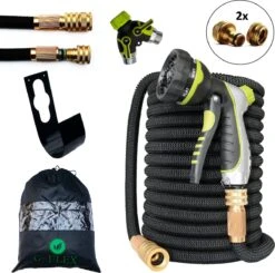 Nieuwe Producten 3 G-Flex Flexibele Tuinslang - Waterslang - 8 Verschillende Sproeistanden - Inclusief Opbergtas/splitter/Koppelstuk/Houder/Rubbers - 30 Meter