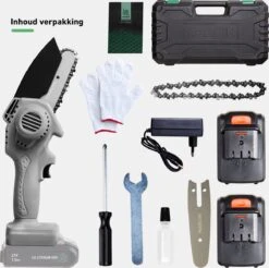 Mardin Mini Kettingzaag - Snoeizaag - Kettingzaag - Kettingzaag Electrisch Met 2 Accu - Inclusief Koffer - 1 Extra Accu - Grijs -Buitentuinwinkel 1200x1193 14