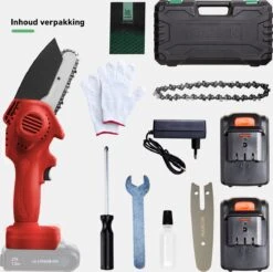 Mardin Mini Kettingzaag - Snoeizaag - Kettingzaag - Kettingzaag Electrisch Met 2 Accu - Inclusief Koffer - 1 Extra Accu - Rood -Buitentuinwinkel 1200x1193 15