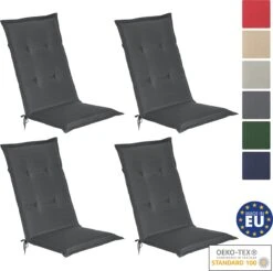 Beautissu Loft HL – Set Van 4 Tuinkussens Hoge Rug 120x50x6 Cm Kussen Grafiet Grijs Tuinstoelkussens Zitkussen Tuinstoel -Buitentuinwinkel 1200x1194 10