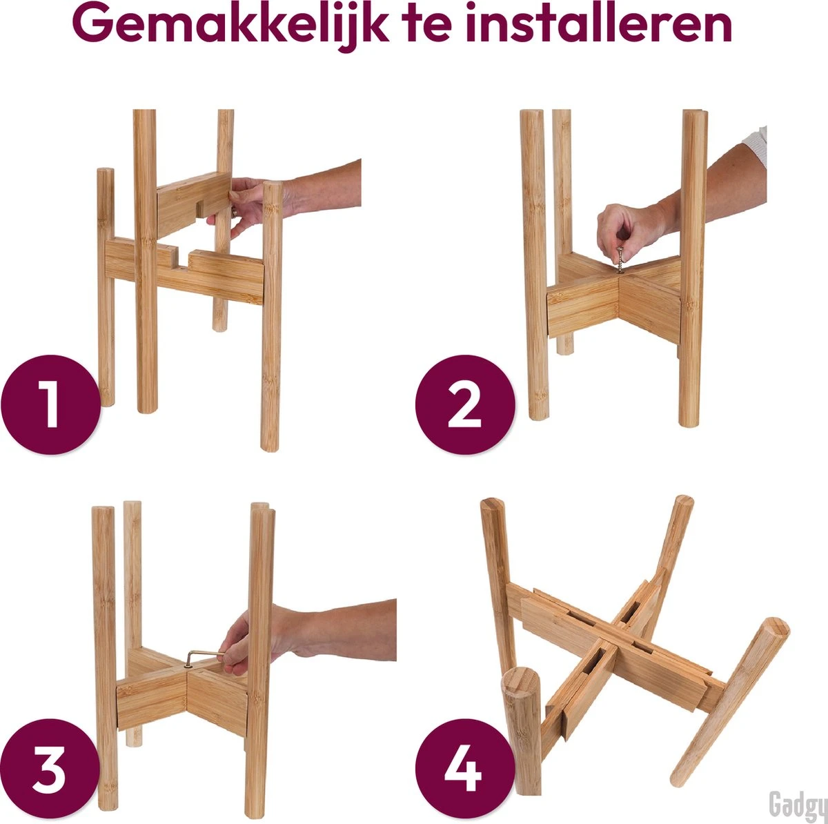 Gadgy Bamboe Plantenstandaard 2 St - Plantentafel - Plantentafeltje Voor Binnen - Plantenrek - Uitschuifbaar - Hout - Ø 20 Tot 30 Cm 12 Gadgy Bamboe Plantenstandaard 2 St - Plantentafel - Plantentafeltje Voor Binnen - Plantenrek - Uitschuifbaar - Hout - Ø 20 Tot 30 Cm - Afbeelding 10