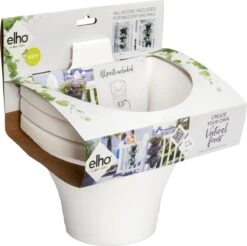 Elho Corsica Vertical Forest 24 - Bloempot Voor Balkonbuiten - Ø 26.7 X H 29.7 Cm - Wit/Wit -Buitentuinwinkel 1200x1194 4