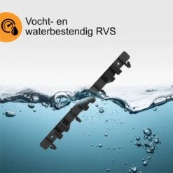 Volcan Bezemhouder - Bezem Ophangsysteem Tuingereedschap - Gereedschapshouder - Zelfklevend - 3M Tape - 3 Houders 4 Haken - RVS Zwart -Buitentuinwinkel 1200x1196 12