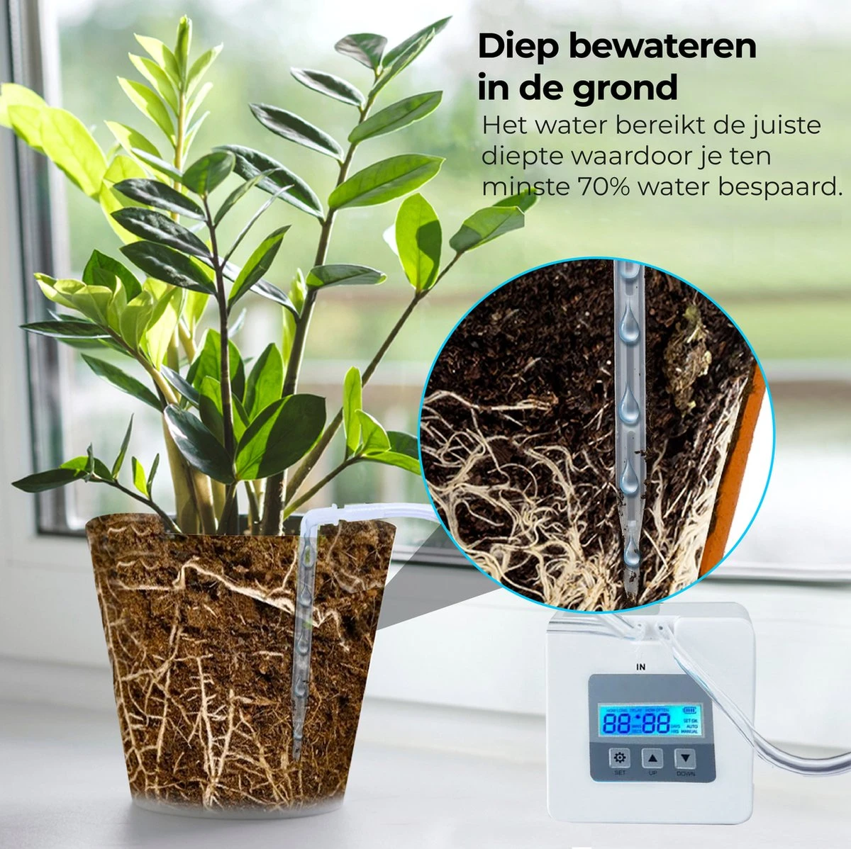 Automatisch Bewateringssysteem Voor Kamerplanten Met Pomp – Waterdruppelaar – Watergeefsysteem– Planten Watergever 8 Automatisch Bewateringssysteem Voor Kamerplanten Met Pomp – Waterdruppelaar – Watergeefsysteem– Planten Watergever - Afbeelding 6