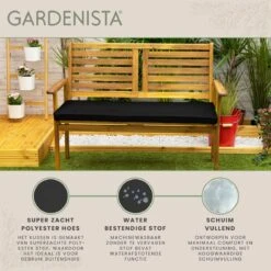 Gardenista Tuinbankkussen - Patio Meubilair Buiten 3-zitter BankKussen Voor Tuin -tuinkussen Voor Tuin Bank - Zachte En Lichtgewicht Waterbestendig Materiaal - 140cm X 47cm -Buitentuinwinkel 1200x1198 69