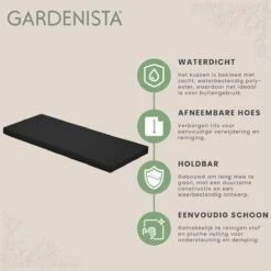 Gardenista Tuinbankkussen - Patio Meubilair Buiten 3-zitter BankKussen Voor Tuin -tuinkussen Voor Tuin Bank - Zachte En Lichtgewicht Waterbestendig Materiaal - 140cm X 47cm -Buitentuinwinkel 1200x1198 70