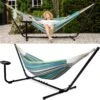Vita5 Hangmat Met Standaard – 2 Persoons – Incl. Bekerhouder – 205kg Draaggewicht – Groen/Blauw -Buitentuinwinkel 1200x1198 75