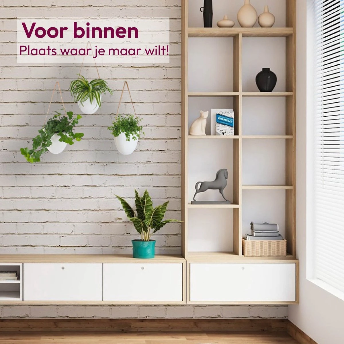 Gadgy Plantenhanger Keramiek - Set Van 3 - Hangpot Van Wit Steen - Hangende Bloempot Plantenpot - Met 3 Verschillende Koorden - 12x11x9.5CM 4 Gadgy Plantenhanger Keramiek - Set Van 3 - Hangpot Van Wit Steen - Hangende Bloempot Plantenpot - Met 3 Verschillende Koorden - 12x11x9.5CM - Afbeelding 2
