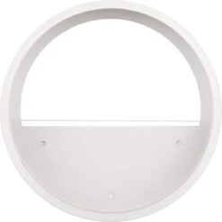 Loodi - Wand Decoratie - Ronde Stijlvolle Muur Plantenbak - Wit - 40x40x7cm -Buitentuinwinkel 1200x1200 1098