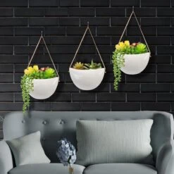 Plantenhanger Keramiek – Set Van 3 – Wit Steen- Hangpot – Hangende Bloempot Plantenpot - 3 Verschillende Koorden - 18 X 11 X 7 Cm 15 Plantenhanger Keramiek – Set Van 3 – Wit Steen- Hangpot – Hangende Bloempot Plantenpot - 3 Verschillende Koorden - 18 X 11 X 7 Cm -Buitentuinwinkel 1200x1200 1121