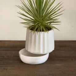 Riviera Maison Plantenbak Rond, Bloempot Met Ribbel - RM Let It Grow Planter - Wit - Porselein - Maat S -Buitentuinwinkel 1200x1200 1133
