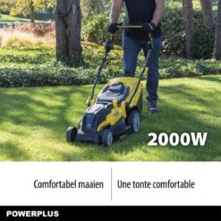 Powerplus POWXG6281 Elektrische Grasmaaier - Grasmachine Voor Middelgrote En Grote Tuin - 2000W - Maaibreedte 420mm - Verstelbare Maaihoogte - Mulching Functie - Incl. 40L Opvangbak -Buitentuinwinkel 1200x1200 1181