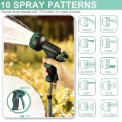 IBright Extra Sterke Uitrekbare Tuinslang - Flexibel - 15 Meter - Inclusief Opbergtas ,Sproeier ,Koppelstuk En Ophanghaak - Groen -Buitentuinwinkel 1200x1200 126