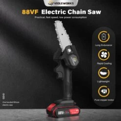 Violeworks® Accu Kettingzaag - Snoeizaag - Mini Kettingzaag - Handkettingzaag - Ook Voor Makita - Elektrische Kettingzaag - Elektrische Snoeischaar - Op Batterij - 2900 MAh - 1080W - 88V -Buitentuinwinkel 1200x1200 1261