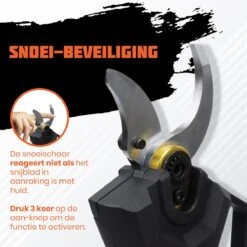 Reichlër® Elektrische Snoeischaar - 40 Mm Snijdiameter - 2x Accu - Anti-cut Functie - Heggenschaar - Takkenschaar - Zwart -Buitentuinwinkel 1200x1200 1333