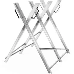 Merkloos Monzana Zaagbok - Metaal Opvouwbaar 83x81x88cm - Zilver -Buitentuinwinkel 1200x1200 1349