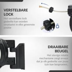 Buxibo - Wandslangenbox 20 Meter + 2 Meter - Tuinslang Met Haspel - 9 Sproei Standen - Slangenhouder 180° Draaibaar - Tuinslanghaspel Zwart+ Gratis Sproeier - Zwart -Buitentuinwinkel 1200x1200 154