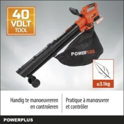 Powerplus Dual Power POWDPG75270 Bladblazer - Bladzuiger En -versnipperaar - Brushless - Blazen - Zuigen - Versnipperen - Excl. Accu En Lader - Incl. Opvangzak 45L -Buitentuinwinkel 1200x1200 1611