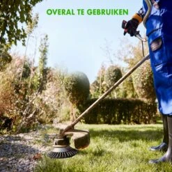 Merkloos SlimShop Onkruidborstel - Bosmaaier Grastrimmer - Onkruid - Onkruidkrabber - Voegenborstel - Onkruidverwijderaar - Max 10.000 Toerental P/m - 20CM -Buitentuinwinkel 1200x1200 1622