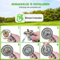 Merkloos SlimShop Onkruidborstel - Bosmaaier Grastrimmer - Onkruid - Onkruidkrabber - Voegenborstel - Onkruidverwijderaar - Max 10.000 Toerental P/m - 20CM -Buitentuinwinkel 1200x1200 1624