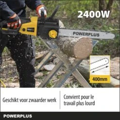 Powerplus POWXG1009 Elektrische Kettingzaag - 2400W - Zwaardlengte 400mm - Automatische Kettingsmering - Incl. 1x Ketting En 1x Zwaard -Buitentuinwinkel 1200x1200 1628