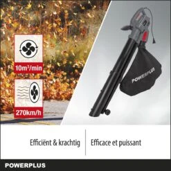 Powerplus POWEG9013 Elektrische Bladblazer - Bladzuiger En -versnipperaar - 3300W - Blazen - Zuigen - Versnipperen - Incl. 40L Opvangzak -Buitentuinwinkel 1200x1200 1686