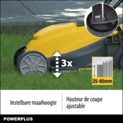 Powerplus POWXG6212T Elektrische Grasmaaier - Grasmachine Voor Kleine En Middelgrote Tuin - 1300W - Maaibreedte 320mm - Verstelbare Maaihoogte - 30L Opvangbak - Incl. Grastrimmer 250W -Buitentuinwinkel 1200x1200 1817