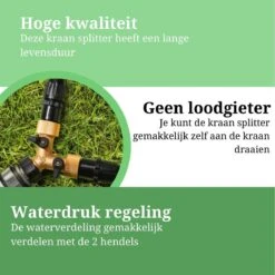 Y Stuk Kraan - Kraan Splitter - Waterverdeler - Buitenkraan - Waterverdeler 2 Weg – Messing - Afzonderlijk Af Te Sluiten -Buitentuinwinkel 1200x1200 183