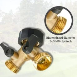 Y Stuk Kraan - Kraan Splitter - Waterverdeler - Buitenkraan - Waterverdeler 2 Weg – Messing - Afzonderlijk Af Te Sluiten -Buitentuinwinkel 1200x1200 185
