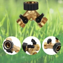 Y Stuk Kraan - Kraan Splitter - Waterverdeler - Buitenkraan - Waterverdeler 2 Weg – Messing - Afzonderlijk Af Te Sluiten -Buitentuinwinkel 1200x1200 186