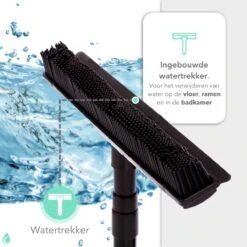 CLEANLY® Rubberen Bezem Met Vloerwisser - Kappersbezem - Zachte Bezem Binnen & Buiten - Vloertrekker Met Steel - 68-150 Cm -Buitentuinwinkel 1200x1200 1896