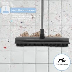 2 In 1 Rubberen Bezem – Bezem Binnen & Buiten – Vloerwisser Met Steel - Met Huisdierhaar Verwijderaar - Vloertrekker – Veger - Extra Lang 160cm -Buitentuinwinkel 1200x1200 1914