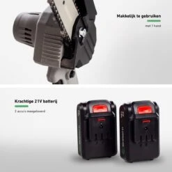 Mardin Mini Kettingzaag - Snoeizaag - Kettingzaag - Kettingzaag Electrisch Met 2 Accu - Inclusief Koffer - 1 Extra Accu - Grijs -Buitentuinwinkel 1200x1200 1987