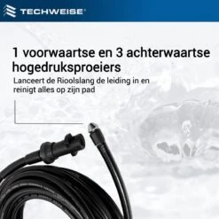 Techweise - Rioolslang Voor Kärcher K2 T/m K7 - 15M - Met Voorwaartse Hogedruksproeiers 21 Techweise - Rioolslang Voor Kärcher K2 T/m K7 - 15M - Met Voorwaartse Hogedruksproeiers -Buitentuinwinkel 1200x1200 2078