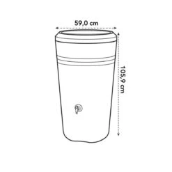 Elho Green Basics Regenton - Regenton - Living Black - Buiten - 200 Liter -Buitentuinwinkel 1200x1200 208