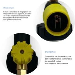Jatso® Foam Cannon - Snow Foam - Foam Gun - Schuimlans - Foam Gun Auto - Foam Lance - Schuimsproeier - Snow Foam Cannon - Past Op Karcher K1 T/m K7 - Messing - Afneembaar Pistool -Buitentuinwinkel 1200x1200 2086
