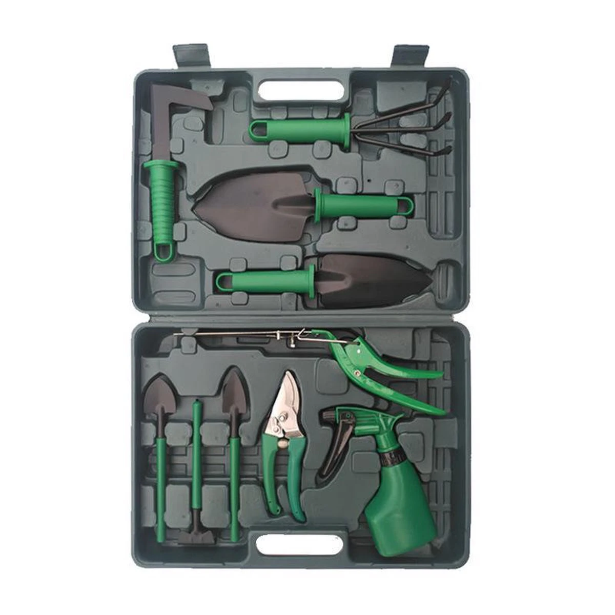 Merkloos 10-Delige Tuingereedschap Set Inclusief Opbergkoffer - Tuinierset - Tuinsetje - Gereedschap Voor Tuin - Tuinschaar - Tuinschepje - Bloemenschaar - Voegenkrabber - Plantenspuit - Grasschaar - Bloemenschep - Tuinhark 13 Merkloos 10-Delige Tuingereedschap Set Inclusief Opbergkoffer - Tuinierset - Tuinsetje - Gereedschap Voor Tuin - Tuinschaar - Tuinschepje - Bloemenschaar - Voegenkrabber - Plantenspuit - Grasschaar - Bloemenschep - Tuinhark - Afbeelding 11