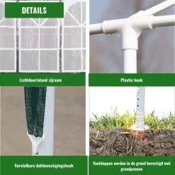 Merkloos Partytent - Paviljoen Opvouwbaar - Easy Up Tuintent Met Zijpanelen - Groen/ 6m X 3m/ 120g/m² -Buitentuinwinkel 1200x1200 2148