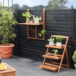 Merkloos Casaria Balkontafel - FSC®-Gecertificeerd Acaciahout – Hangend – Bruin -Buitentuinwinkel 1200x1200 2185