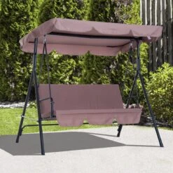 Outsunny Hollywoodschommel 3-zits Tuinschommel Schommelbank Met Dak 3 Kleuren 84A-054 -Buitentuinwinkel 1200x1200 2190