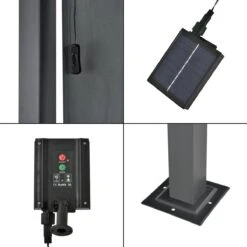 Pergola Fortaleza Tuinpaviljoen Met LED Verlichting 3x3 M Donkergrijs -Buitentuinwinkel 1200x1200 2198