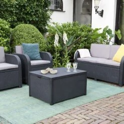 Allibert Arica Tuintafel - 79x59,5x42 Cm - Grafiet -Buitentuinwinkel 1200x1200 2203